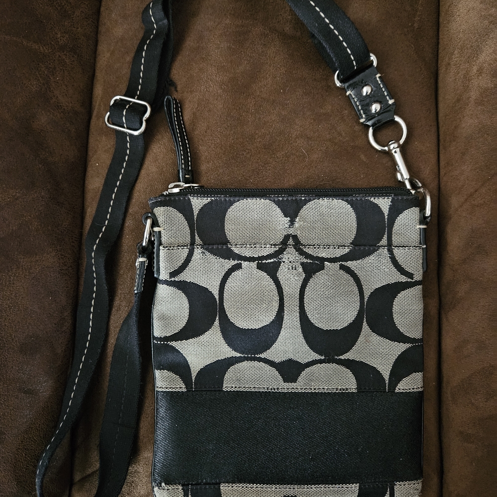 Coach Black and Gray Crossbody Bag